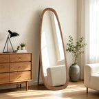 WallBeyond Asymmetrical Mirror, Irregular Mirror Full Length, Boho Wall Mirrors Decorative for Bedroom Living Room Entryway Hall, Mid Century Modern Decor 48" H x 22" W Gronata