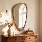 WallBeyond Asymmetrical Mirror, Irregular Mirror Full Length, Boho Wall Mirrors Decorative for Bedroom Living Room Entryway Hall, Mid Century Modern Decor 48" H x 22" W Gronata
