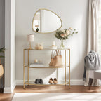 WallBeyond Asymmetrical Mirror, Irregular Mirror Full Length, Boho Wall Mirrors Decorative for Bedroom Living Room Entryway Hall, Mid Century Modern Decor 48" H x 22" W Gronata