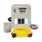 Champion Power Equipment 30-Amp Indoor-Rated Manual Transfer Switch with 25-Foot Generator Power Cord and Weather-Resistant Power Inlet Box Gronata