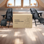 Ezencon Foldable Electric Massage Chair with Heat, Shiatsu, Kneading, Vibration, Full Body Relaxation, Adjustable Backrest & Neck Height,for Dad Mom Women Men Gronata