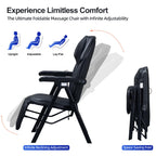 Ezencon Foldable Electric Massage Chair with Heat, Shiatsu, Kneading, Vibration, Full Body Relaxation, Adjustable Backrest & Neck Height,for Dad Mom Women Men Gronata