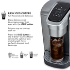Keurig K-Elite Single Serve K-Cup Pod Coffee Maker, with Strength and Temperature Control, Iced Coffee Capability, 8 to 12oz Brew Size, Programmable, Brushed Slate Gronata