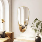 WallBeyond Asymmetrical Mirror, Irregular Mirror Full Length, Boho Wall Mirrors Decorative for Bedroom Living Room Entryway Hall, Mid Century Modern Decor 48" H x 22" W Gronata