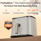 Cosori 9-in-1 TurboBlaze Air Fryer 6 Qt, PFAS-Free Ceramic Coating, 90°–450°F, Precise Heating for Even Results, Air Fry, Roast, Bake, Broil, Dry, Frozen, Proof, Reheat, Keep Warm, 120V, Dark Gray Gronata