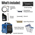 Westinghouse 2550 Peak Watt Super Quiet & Lightweight Portable Inverter Generator, RV Ready 30A Outlet, Gas Powered, CO Sensor, Parallel Capable, Long Run Time,Blue Gronata