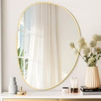WallBeyond Asymmetrical Mirror, Irregular Mirror Full Length, Boho Wall Mirrors Decorative for Bedroom Living Room Entryway Hall, Mid Century Modern Decor 48" H x 22" W Gronata