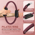 PhysKcal Pilates Ring Set, Magic Ring with 1x Core Ball, 3X Resistant Loop and 2X Flex Band, Pilates on Mat Essential Kit (Nude) Gronata