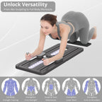JANUA Pilates Board - Pilates Reformer Set, Multi-Purpose Foldable Pilates Reformer Board for Home, 5 in 1 Pilates Sliding Board Gronata