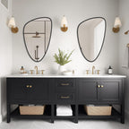 WallBeyond Asymmetrical Mirror, Irregular Mirror Full Length, Boho Wall Mirrors Decorative for Bedroom Living Room Entryway Hall, Mid Century Modern Decor 48" H x 22" W Gronata