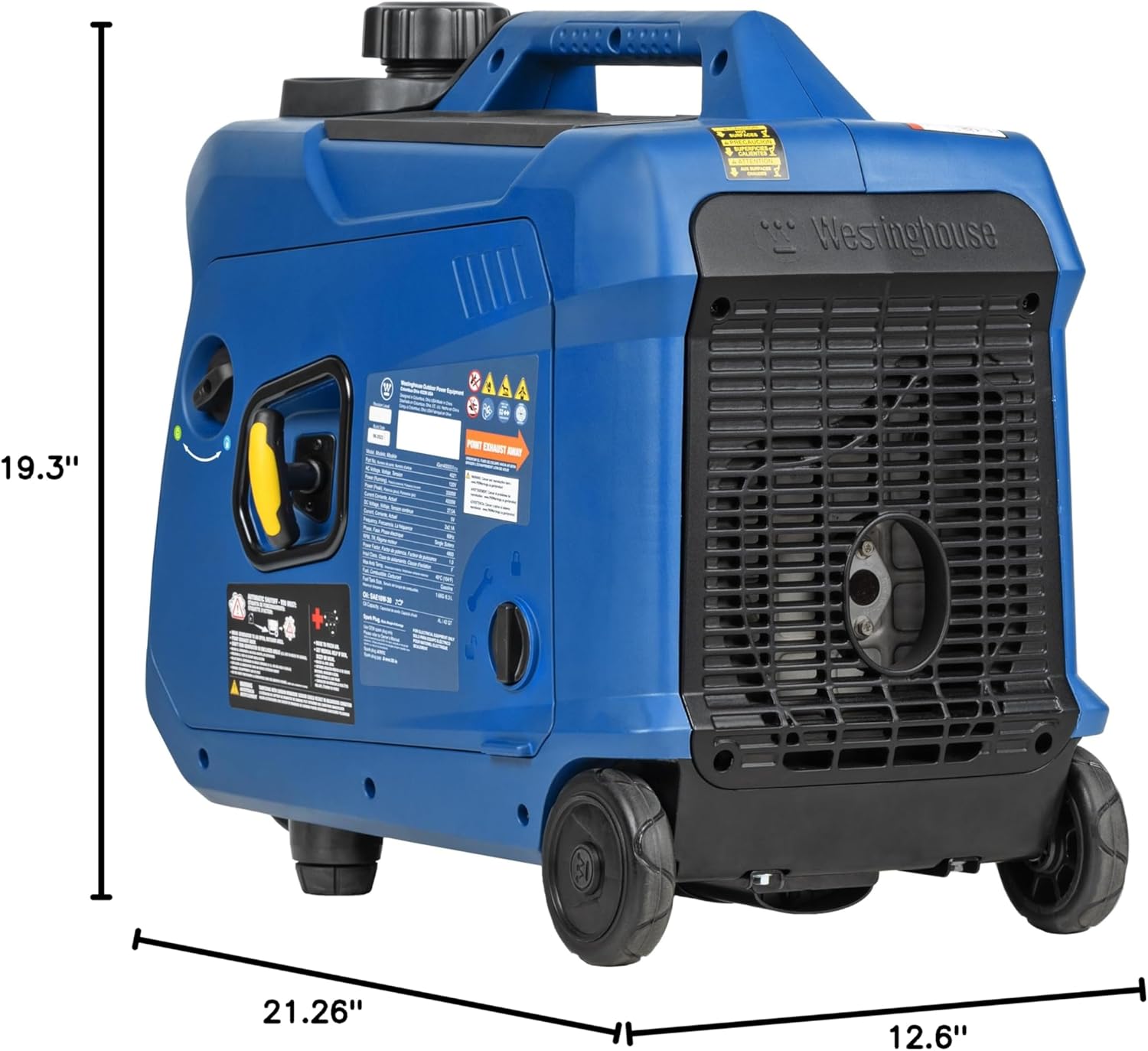 Westinghouse 4000 Peak Watt Super Quiet Dual Fuel Portable Inverter Generator, Wheel & Handle Kit, Gas & Propane Powered, RV Ready, CO Sensor, Parallel Capable Gronata