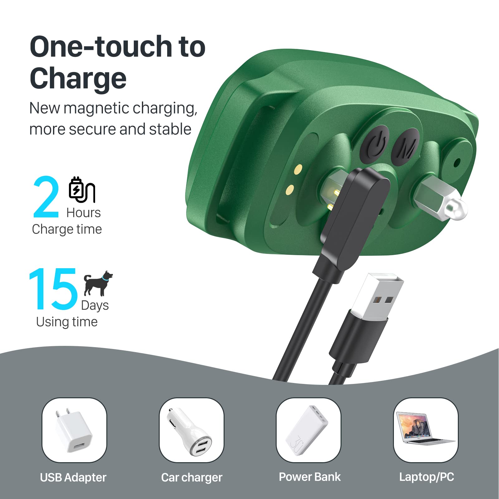 FAFAFROG Dog Bark Collar, Rechargeable Smart Collar, Anti Barking Training Collar with 5 Adjustable Sensitivity Beep Vibration, Bark Collar for Large Medium Small Dogs (Black) Gronata