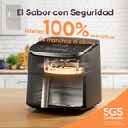 Cosori 9-in-1 TurboBlaze Air Fryer 6 Qt, PFAS-Free Ceramic Coating, 90°–450°F, Precise Heating for Even Results, Air Fry, Roast, Bake, Broil, Dry, Frozen, Proof, Reheat, Keep Warm, 120V, Dark Gray Gronata