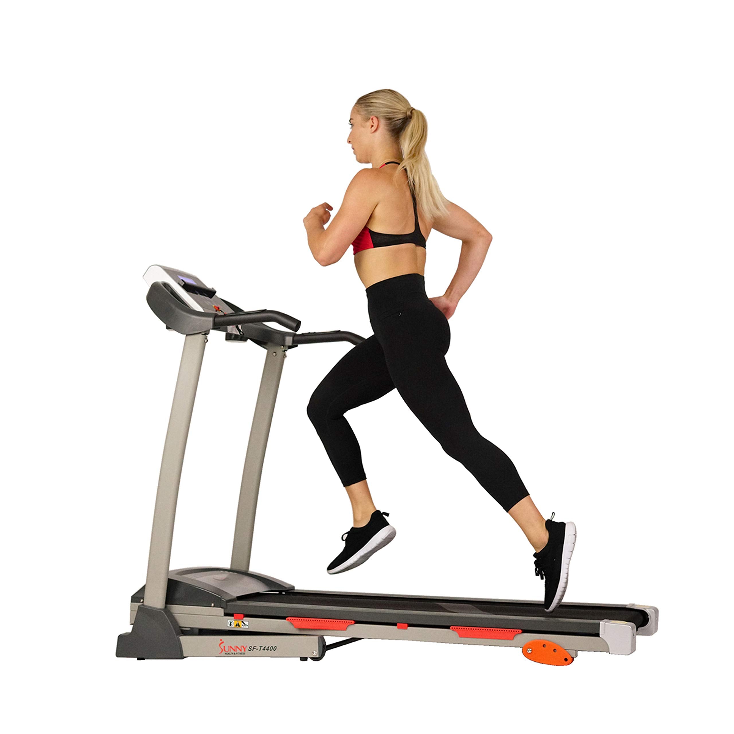 Sunny Health & Fitness Active 400 Smart Auto Incline Treadmill – Foldable Running Machine w/Bluetooth, Wi-Fi, 12% Incline, Shock Absorption & SunnyFit Fitness App - SF-T724012 Gronata