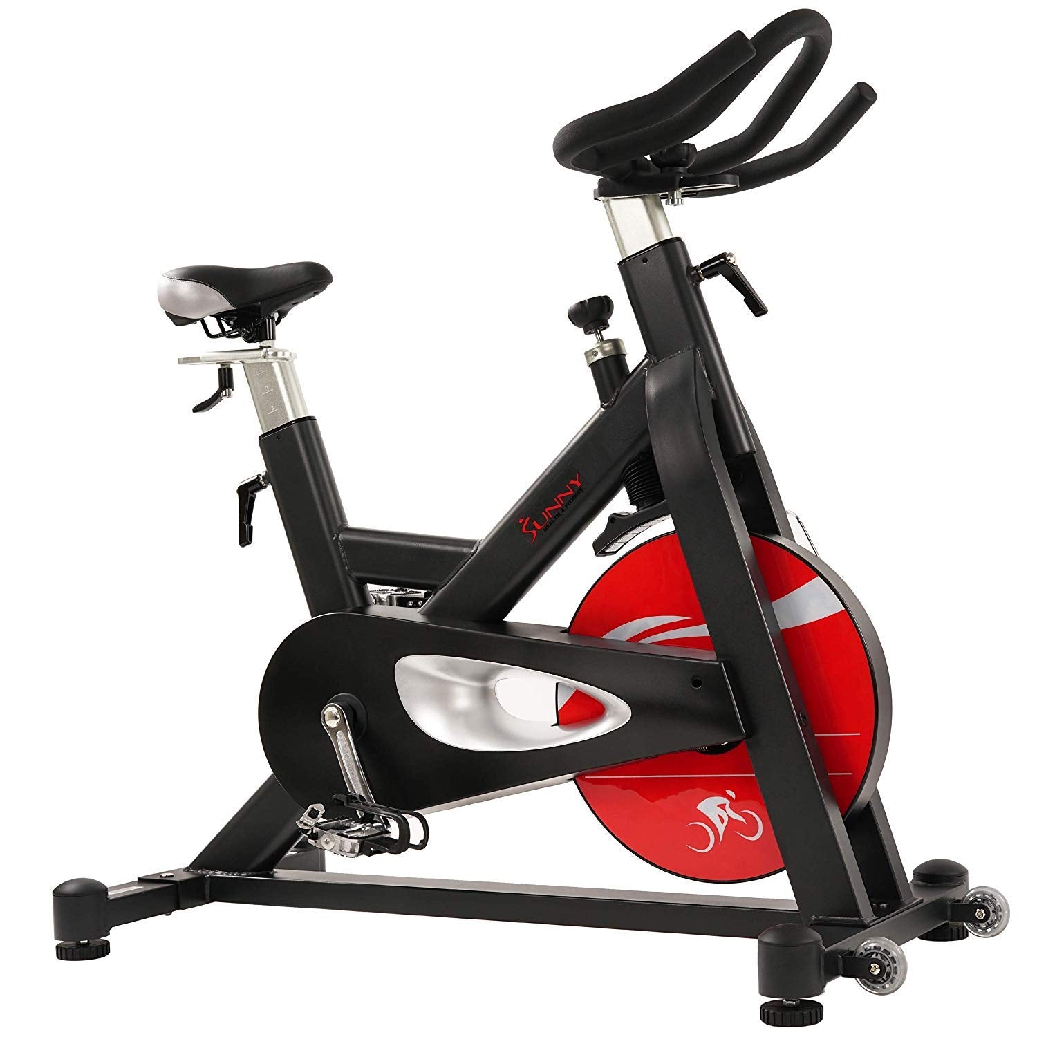 Sunny Health & Fitness Indoor Cycling Exercise Bike with SPD pedals - SF-B1509, White, 47 L x 20 W x 47 5 H Gronata
