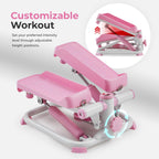 Sunny Health & Fitness Mini Steppers for Exercise at Home, Stair Step Workout Machine with Resistance Bands, Full Body Cardio Equipment with Digital Monitor - No. 012 -S Gronata