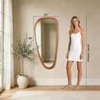 WallBeyond Asymmetrical Mirror, Irregular Mirror Full Length, Boho Wall Mirrors Decorative for Bedroom Living Room Entryway Hall, Mid Century Modern Decor 48" H x 22" W Gronata