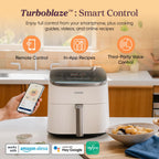 Cosori 9-in-1 TurboBlaze Air Fryer 6 Qt, PFAS-Free Ceramic Coating, 90°–450°F, Precise Heating for Even Results, Air Fry, Roast, Bake, Broil, Dry, Frozen, Proof, Reheat, Keep Warm, 120V, Dark Gray Gronata