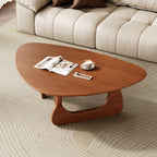 Mid Century Modern Coffee Table - Walnut Wooden Coffee Table for Living Room,Center Table Suitable for Bedroom Living Room Reception Office Tables (Walnut, Small 34.5 * 23.5 * 16in) Gronata