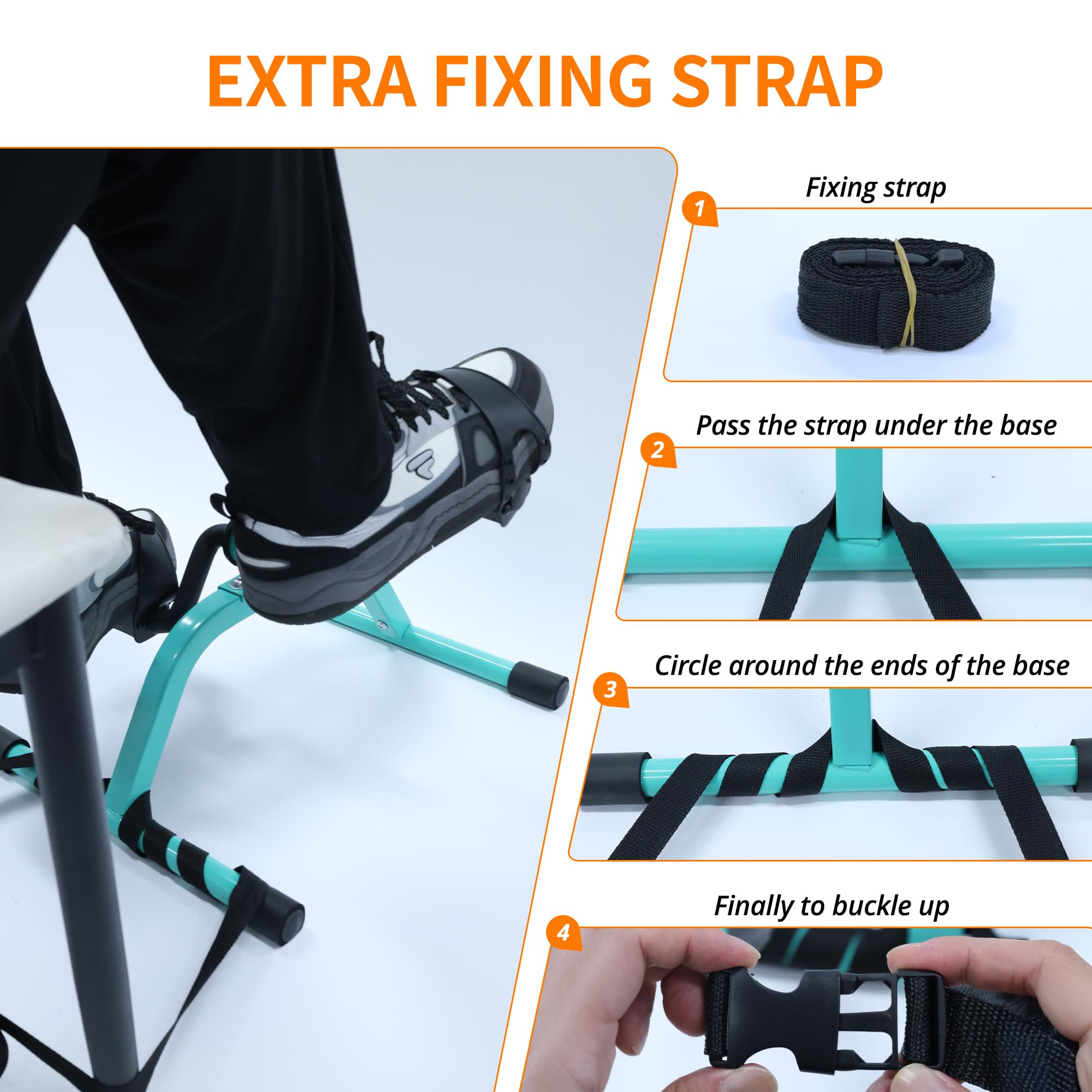 RYGEO Pedal Exerciser Mini Exercise Bike for Leg and Arm Recovery Exercise Lightweight and Portable Floor Bike(Silver) Gronata