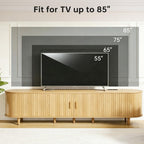 OneBlis 70" Mid Century Modern TV Stand, Wood TV Consoles with Sliding Doors and Power Outlet, Entertainment Center with Adjustable Shelves, Fluted TV Stands for Living Room, Walnut Gronata