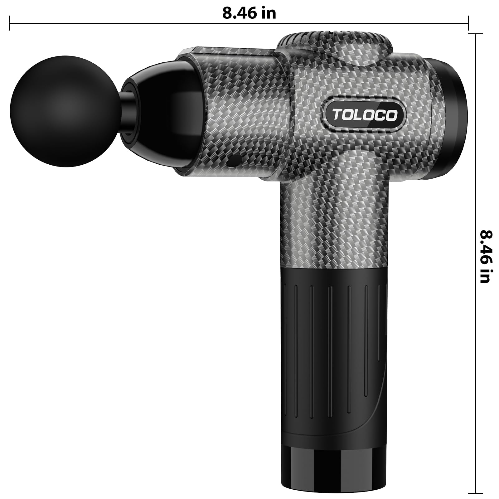 TOLOCO Massage Gun, Deep Tissue Back Massage for Athletes for Pain Relief, Percussion Massager with 10 Massages Heads & Silent Brushless Motor, Fathers Day Dad Gifts, Black Gronata