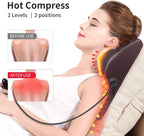 Boriwat Back Massager with Heat, 3D Kneading Massage Pillow for Back, Neck, Shoulder, Leg Pain Relief Deep Tissue, Gifts for Women Men Mom Dad Gronata