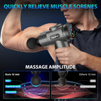 TOLOCO Massage Gun, Deep Tissue Back Massage for Athletes for Pain Relief, Percussion Massager with 10 Massages Heads & Silent Brushless Motor, Fathers Day Dad Gifts, Black Gronata