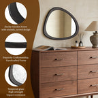 WallBeyond Asymmetrical Mirror, Irregular Mirror Full Length, Boho Wall Mirrors Decorative for Bedroom Living Room Entryway Hall, Mid Century Modern Decor 48" H x 22" W Gronata