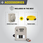Champion Power Equipment 30-Amp Indoor-Rated Manual Transfer Switch with 25-Foot Generator Power Cord and Weather-Resistant Power Inlet Box Gronata