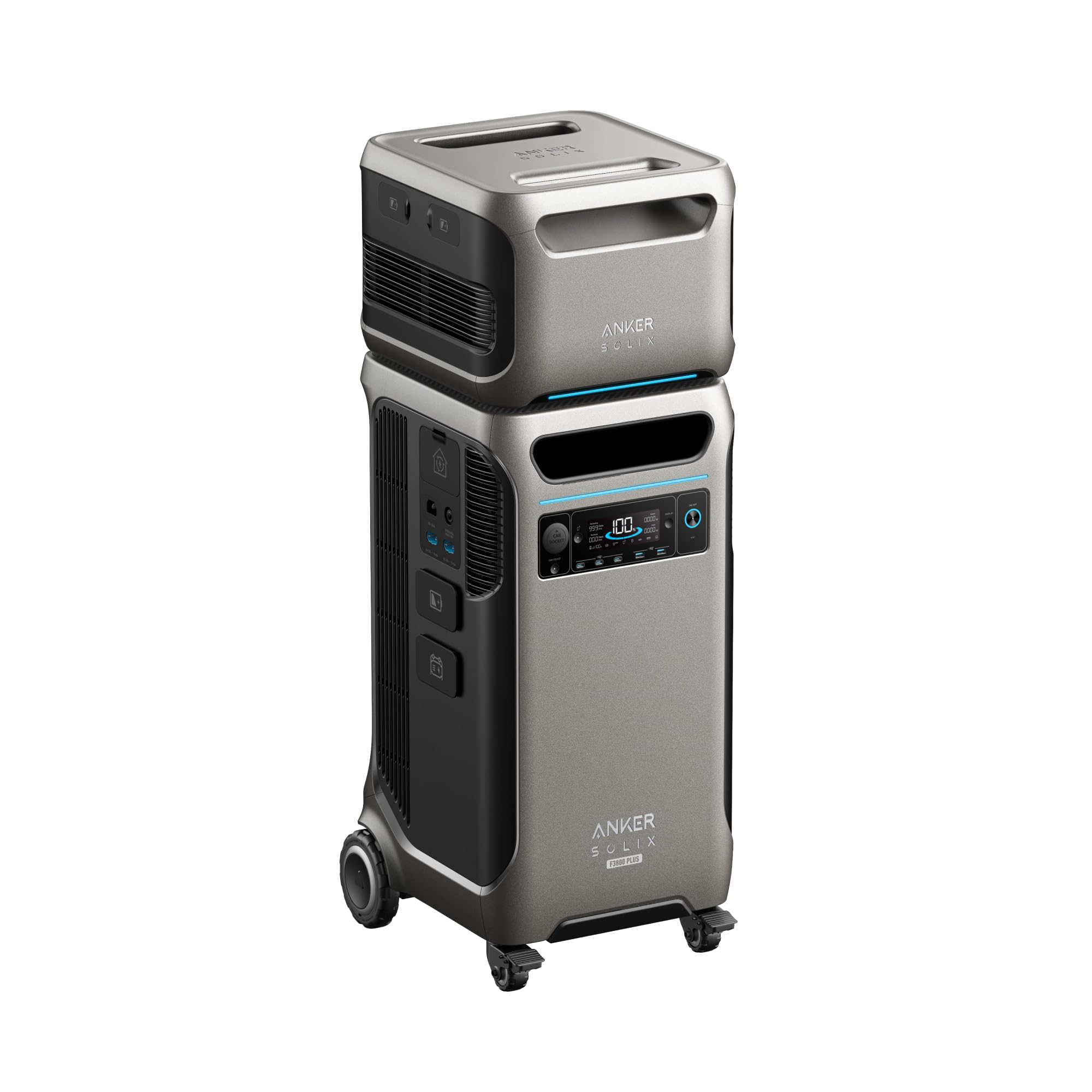 Anker SOLIX F3800 Plus Portable Power Station (2025 NEW), 3,840Wh, 3,200W Solar Input, Generators for Home Use, Expandable to 53kWh, Works with Generator, For Power Outages, RVs, and Emergencies Gronata
