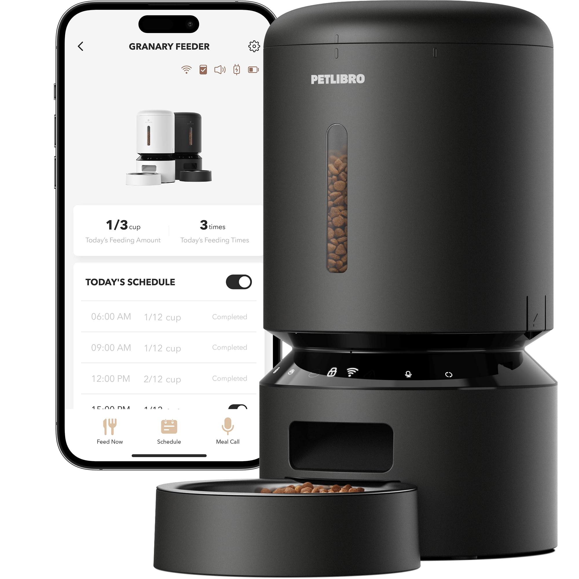PETLIBRO Automatic Cat Feeder, 5G WiFi Automatic Dog Food Dispenser with Freshness Preservation, 5L Timed Pet Feeder with Low Food Sensor, Up to 10 Meals Per Day Gronata