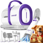 oneisall Dog Grooming Vacuum, Pet Grooming Vacuum with Clipper Nail Grinder, 1.5L Dust Cup Dog deshedding Brush with 7 Tools for Shedding Pet Hair, Home Cleaning(Blue) Gronata