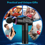 TOLOCO Massage Gun, Deep Tissue Back Massage for Athletes for Pain Relief, Percussion Massager with 10 Massages Heads & Silent Brushless Motor, Fathers Day Dad Gifts, Black Gronata