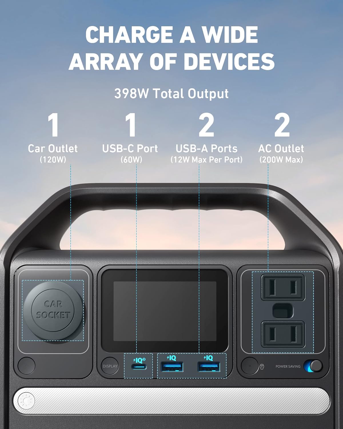 Anker 521 Portable Power Station Upgraded with LiFePO4 Battery, 256Wh 6-Port PowerHouse, 300W (Peak 600W) Solar Generator with 100W Solar Panel, 2 AC Outlets, 60W USB-C PD Output, Outdoor Generator Gronata