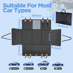 MYJAQI Back Seat Extender for Dogs, Waterproof Dog Car Seat Cover for Back Seat with Hard Bottom, 2026 Upgraded Material, Anti Scratch, Safer, Easy to Use and Clean, Holds 400lbs Gronata