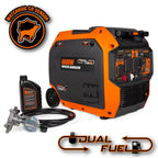 WEN DF451i Super Quiet 4500-Watt Electric Start Dual Fuel RV-Ready Portable Inverter Generator with Fuel Shut-Off Gronata