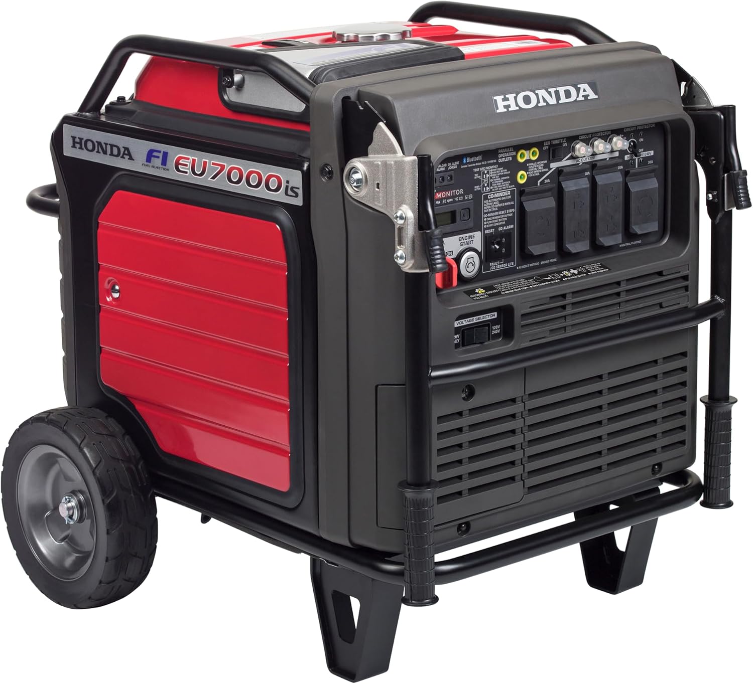 Honda EU7000iS 7000 Watt Inverter Generator, Super Quiet 120/240V Gas Powered Portable Generator for Camping, RV, Tailgating, or Home Backup Power Supply, Up to 16 Hour Run Time (EU7000ISNAND) Gronata