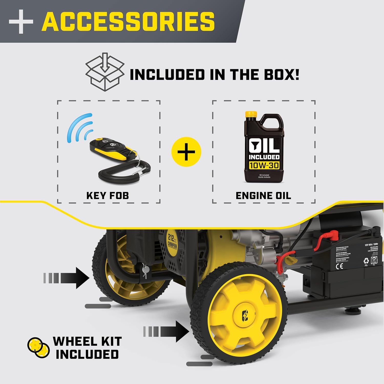 Champion Power Equipment 4375-Watt Wireless Remote Start RV Ready Portable Generator with Free 3-Year Warranty Gronata