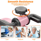 RYGEO Pedal Exerciser Mini Exercise Bike for Leg and Arm Recovery Exercise Lightweight and Portable Floor Bike(Silver) Gronata