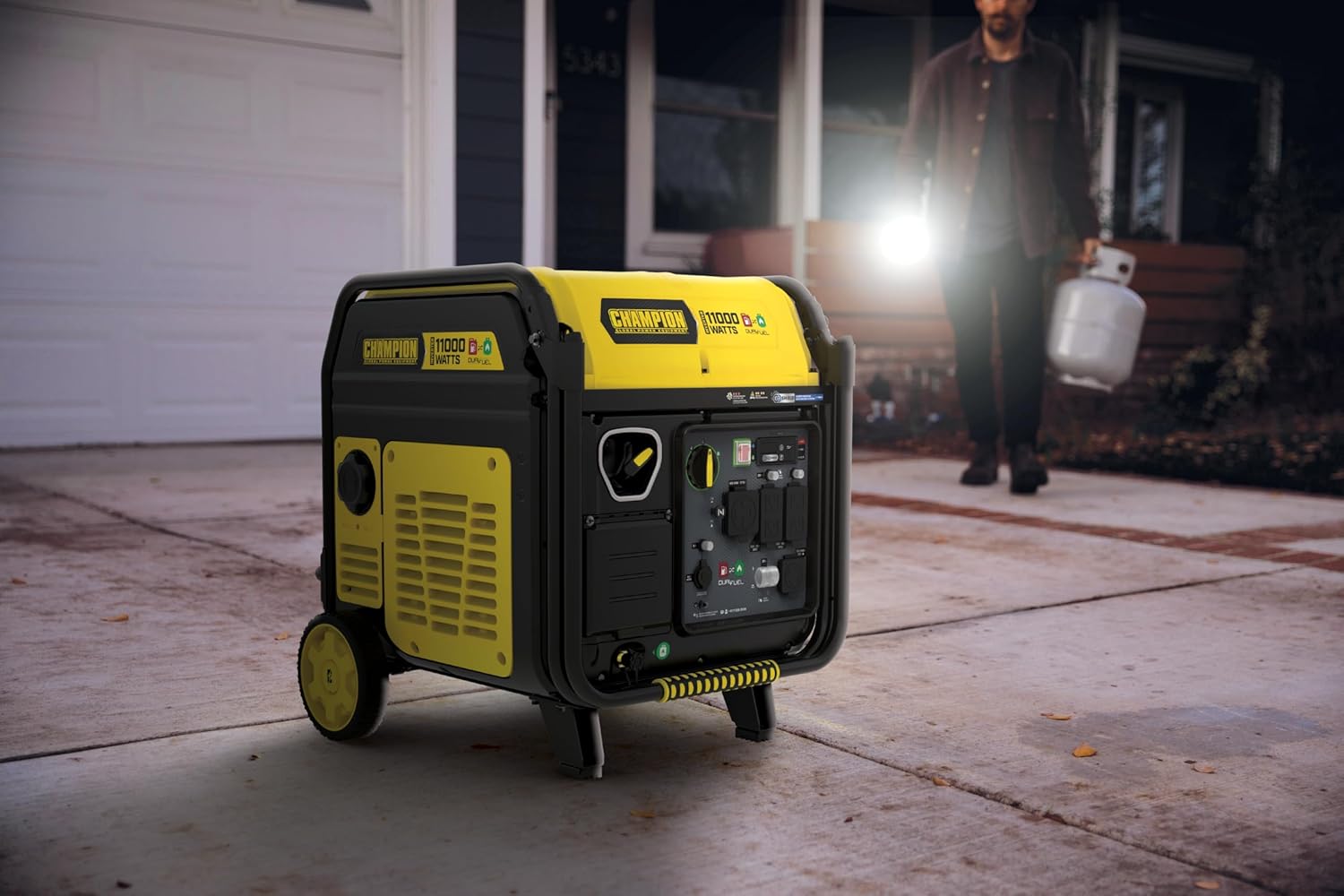 Champion Power Equipment 11,000-Watt Electric Start Dual Fuel Home Backup Portable Inverter Generator with Quiet Technology and Free 3-Year Warranty Gronata