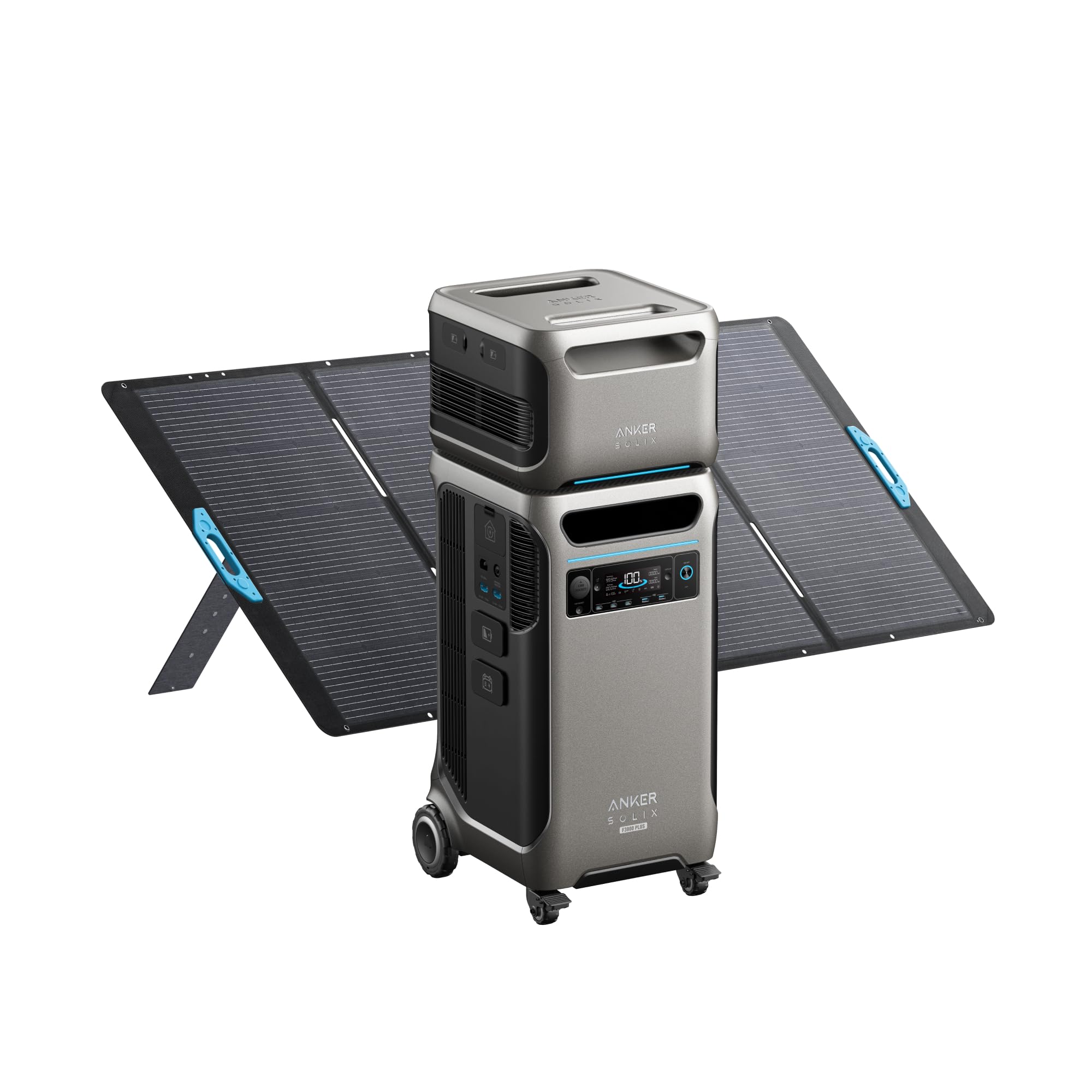 Anker SOLIX F3800 Plus Portable Power Station (2025 NEW), 3,840Wh, 3,200W Solar Input, Generators for Home Use, Expandable to 53kWh, Works with Generator, For Power Outages, RVs, and Emergencies Gronata