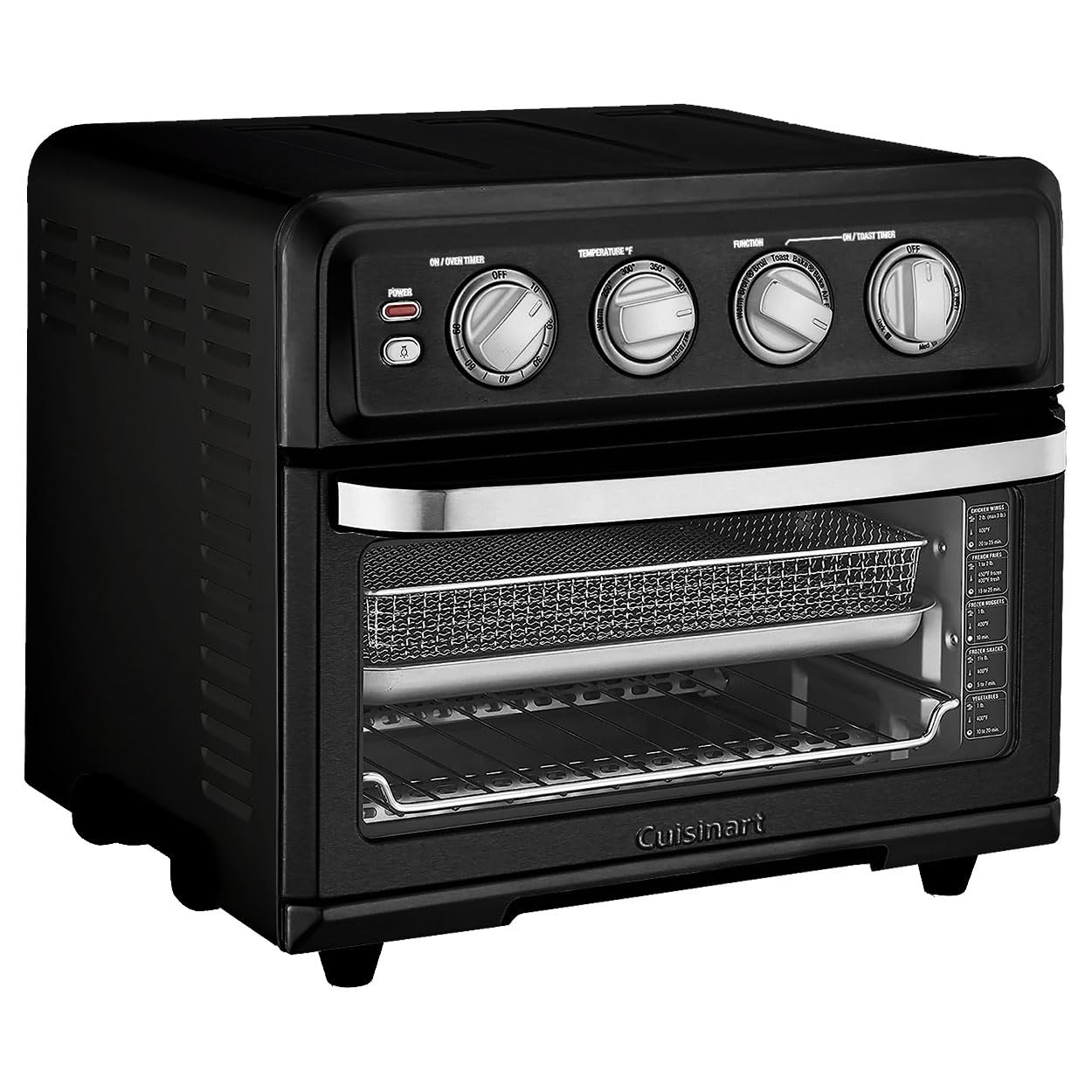 Cuisinart Air Fryer Toaster Oven, 1800W, 8-in-1 with Air Fry, Convection, Broil & Warm, 0.6 Cubic Feet, 60-Minute Timer, TOA-70NAS, Stainless Steel Gronata