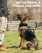 LISPOO Weighted Dog Vest and Collar Set with 4 Removable 0.88 lb Weight Blocks, No Sand Filling, Training Gear for Medium and Large Dogs, Walking, Conditioning, Muscle Building, M Gronata