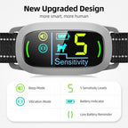 FAFAFROG Dog Bark Collar, Rechargeable Smart Collar, Anti Barking Training Collar with 5 Adjustable Sensitivity Beep Vibration, Bark Collar for Large Medium Small Dogs (Black) Gronata