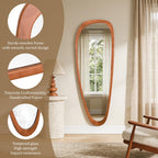 WallBeyond Asymmetrical Mirror, Irregular Mirror Full Length, Boho Wall Mirrors Decorative for Bedroom Living Room Entryway Hall, Mid Century Modern Decor 48" H x 22" W Gronata