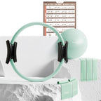 PhysKcal Pilates Ring Set, Magic Ring with 1x Core Ball, 3X Resistant Loop and 2X Flex Band, Pilates on Mat Essential Kit (Nude) Gronata