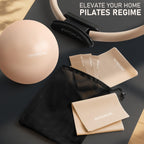 PhysKcal Pilates Ring Set, Magic Ring with 1x Core Ball, 3X Resistant Loop and 2X Flex Band, Pilates on Mat Essential Kit (Nude) Gronata