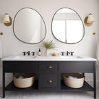 WallBeyond Asymmetrical Mirror, Irregular Mirror Full Length, Boho Wall Mirrors Decorative for Bedroom Living Room Entryway Hall, Mid Century Modern Decor 48" H x 22" W Gronata