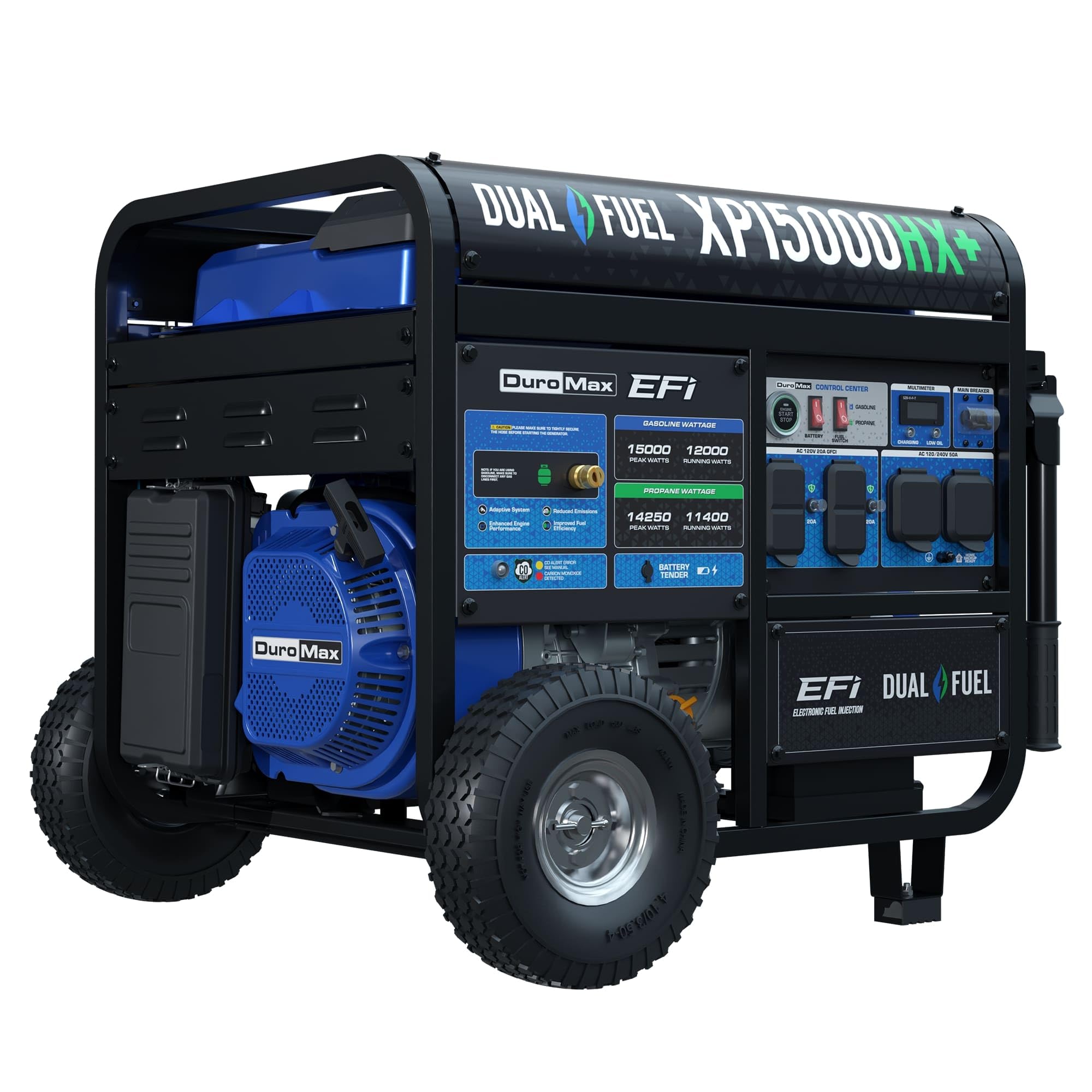 DuroMax XP13000HX 13,000-Watt Dual Fuel Portable Generator - Gas & Propane, Electric Start, Whole Home Power Backup, Transfer Switch Ready, RV & Emergency Ready Gronata